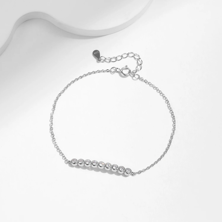 Elegant D Color Moissanite Bracelet – 925 Sterling Silver