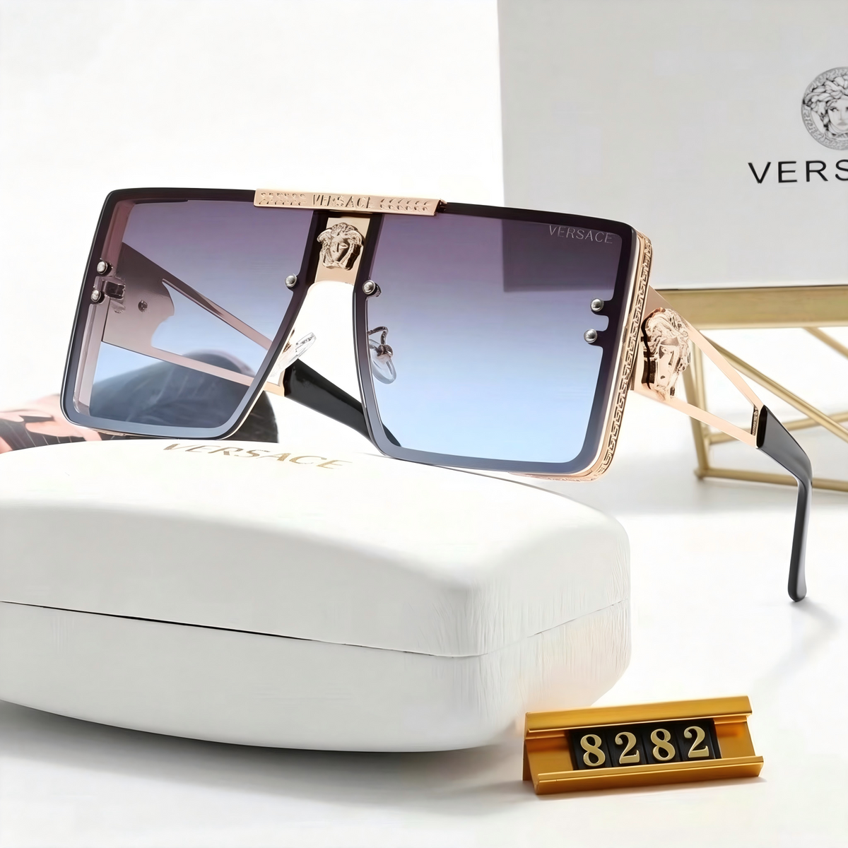 2026 High-End Leisure Travel Versatile Square Sunglasses Style 8282