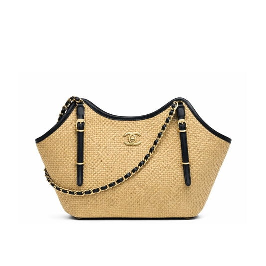 Shopping Bag Medium Braided Raffia Tote Bag Beige 30cm 22 New Collection Bag Shopping Bag