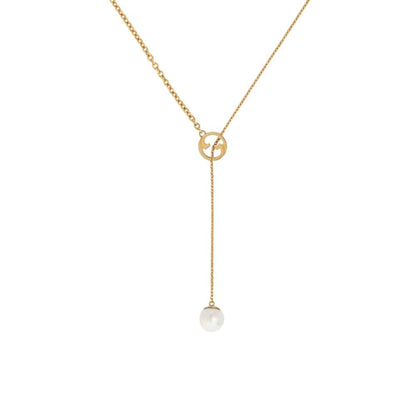Blondie Pearl Drop Necklace Gold 60 Cm 774689 I4620 8078 Blondie Bag