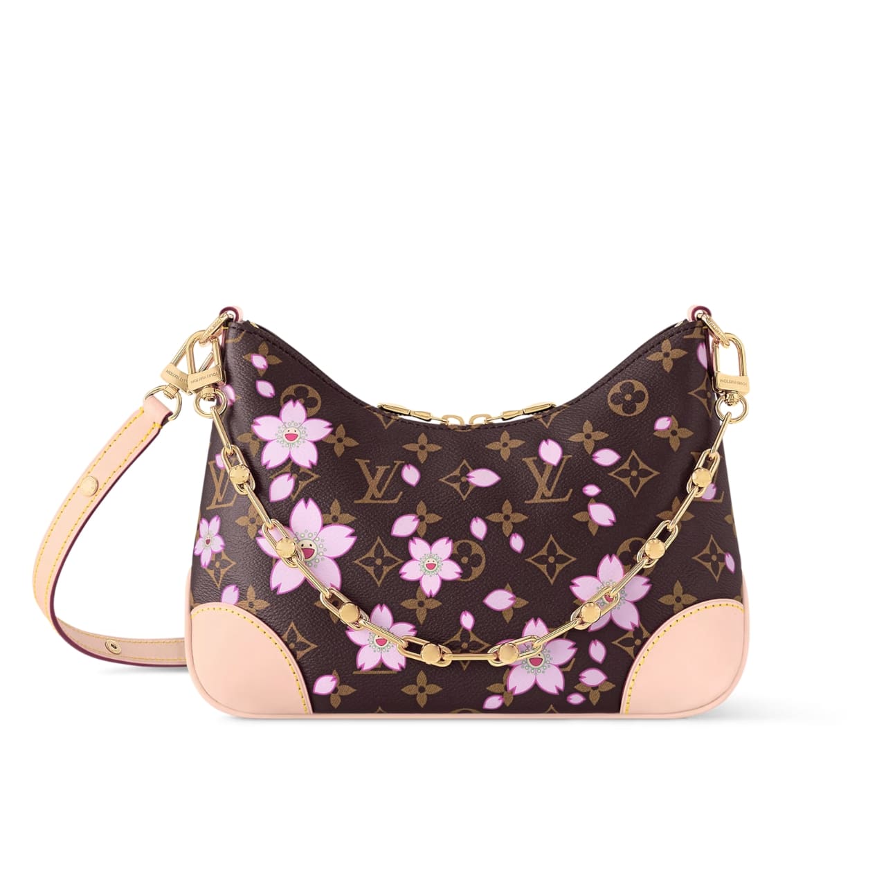 X Takashi Murakami Boulogne Shoulder Bag Sakura Brown 27Cm M13265 BOULOGNE Bag