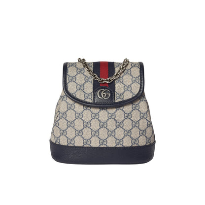 Ophidia Mini GG Supreme Canvas Backpack Beige Blue 20Cm 795221 96Iwn 4076 OPHIDIA Bag