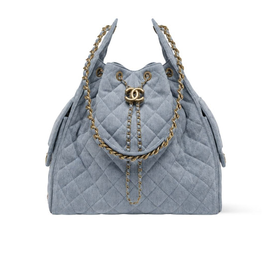25 Medium Washed Denim Handbags Blue 34cm AS5311 B20603 U0475 25 New Collection Bag