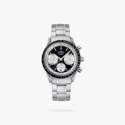 Celestial Racing Chronograph 40mm Steel On Steel Black Silver Dial 8424