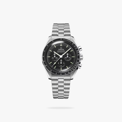 Celestial Moon Chronograph Co Axial 42mm Steel On Steel Black Dial 4956