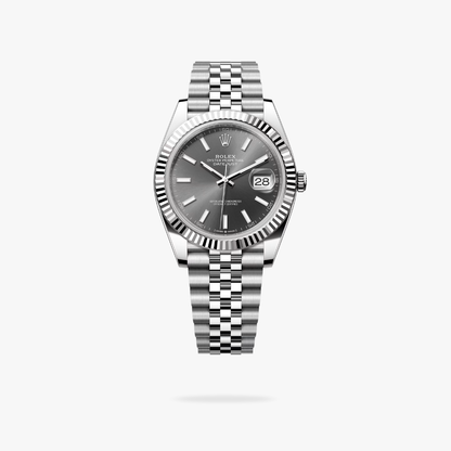 Regency Classic Date 41 mm Five-Link Fluted Bezel Slate Dial 126334 3304