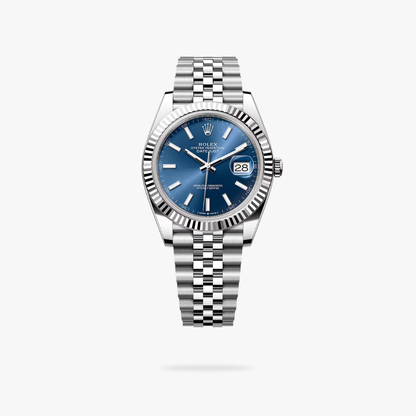 Regency Classic Date 36 mm Five-Link Fluted Bezel Bright blue Dial 126234 5737