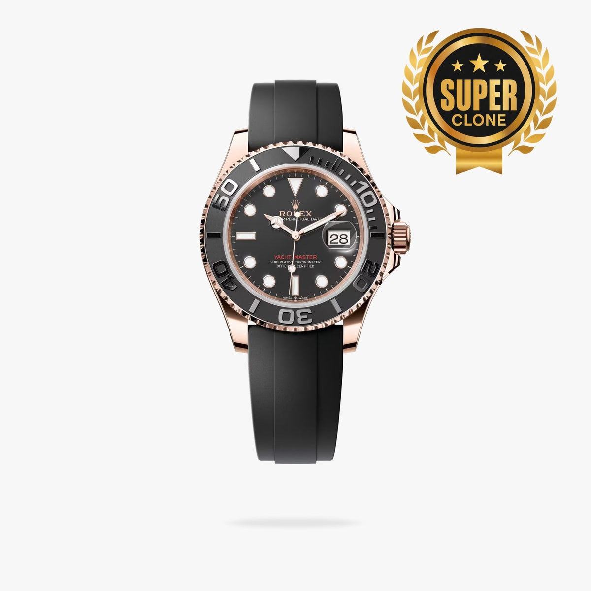 [Super Clone] Regency Marine Master 40 mm Rubber Black ceramic Bezel Intense black Dial 126655 3311