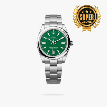 [Super Clone] Regency Timeless Perpetual 41 mm Timeless Trapeze Bezel Green Dial 134300 1775