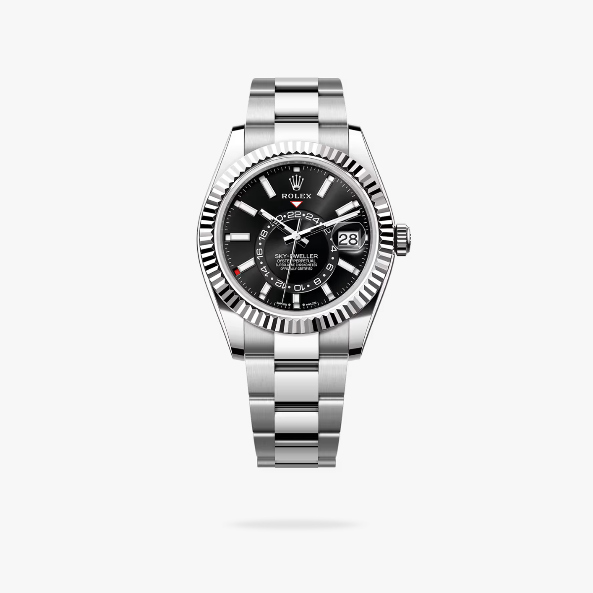 Regency Dual Time 42 mm Timeless Fluted Bezel Bright black Dial 336934 2795