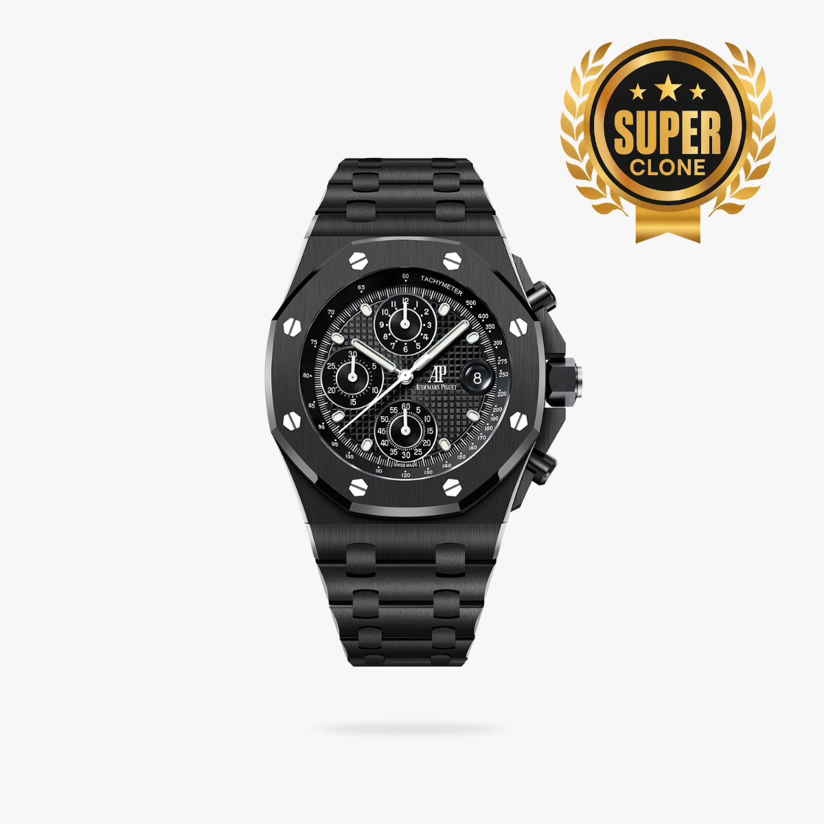 [Super Clone] Prestige Atelier Coastal Sport Chronograph 42mm Black Dial Black Ceramic 6842