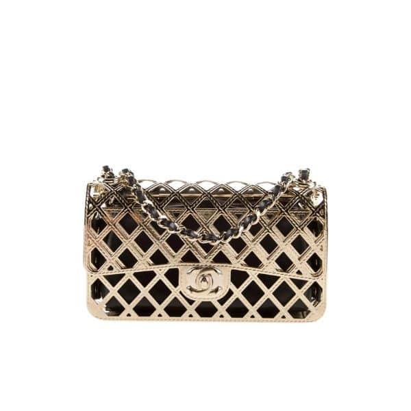 Cage Mini Metal Flap Bag Gold 18cm AS2514 B05552 NC533 22 New Collection Bag Flap Bag