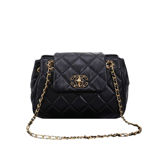Mix Accordion Quilted Glazed Leather Flap Bag Black 23cm 22 New Collection Bag Flap Bag