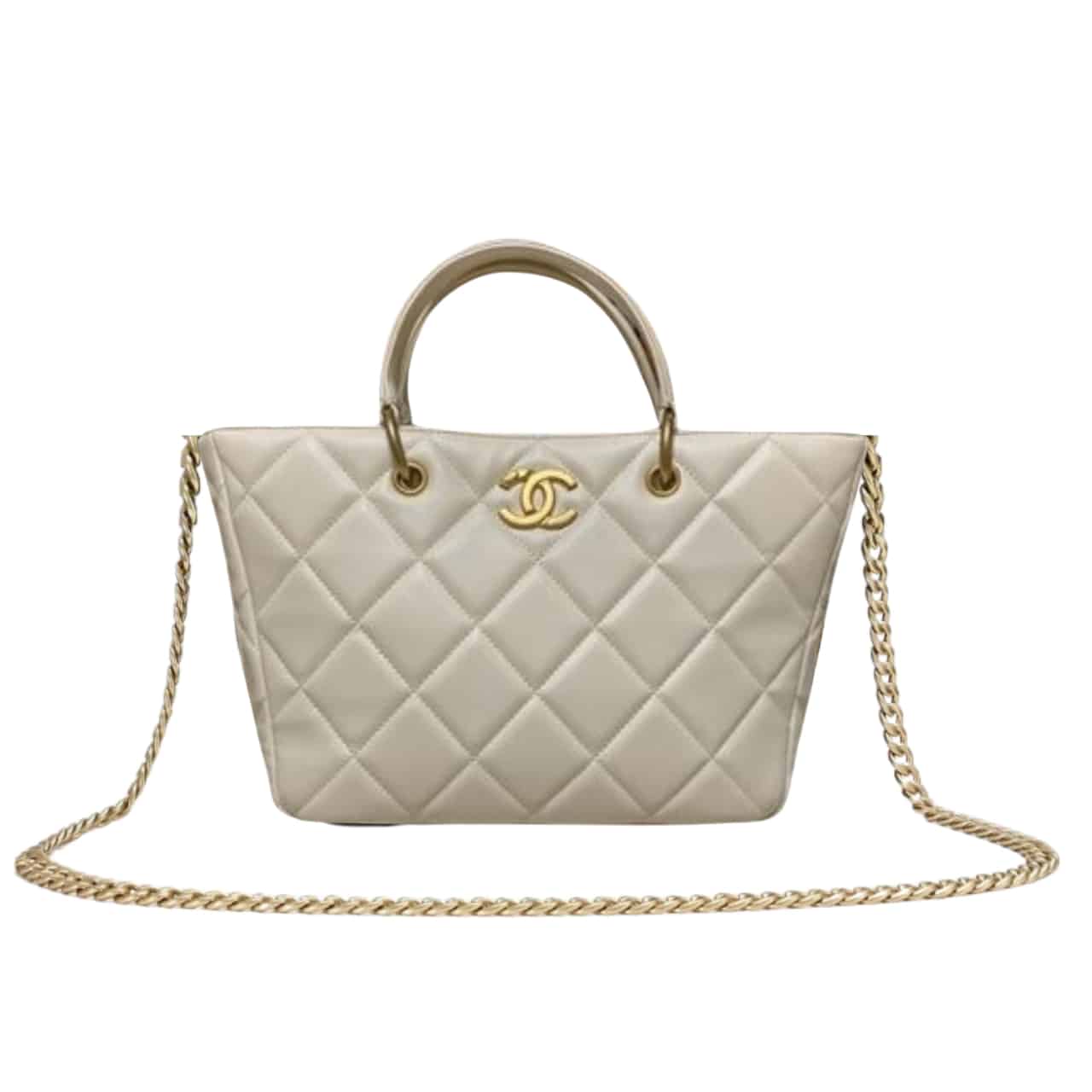 Small Smooth Leather Shopping Tote Bag White 25cm AS4188 22 New Collection Bag Shopping Bag