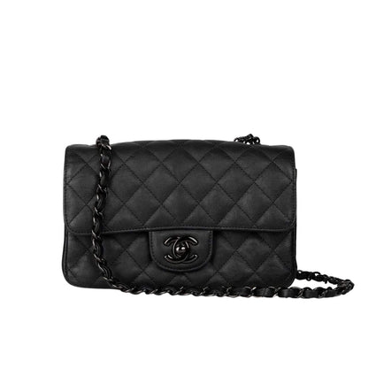 Mini Classic Handbag Smooth Leather Black 20cm A01113 B06311 94305 22 New Collection Bag Flap Bag