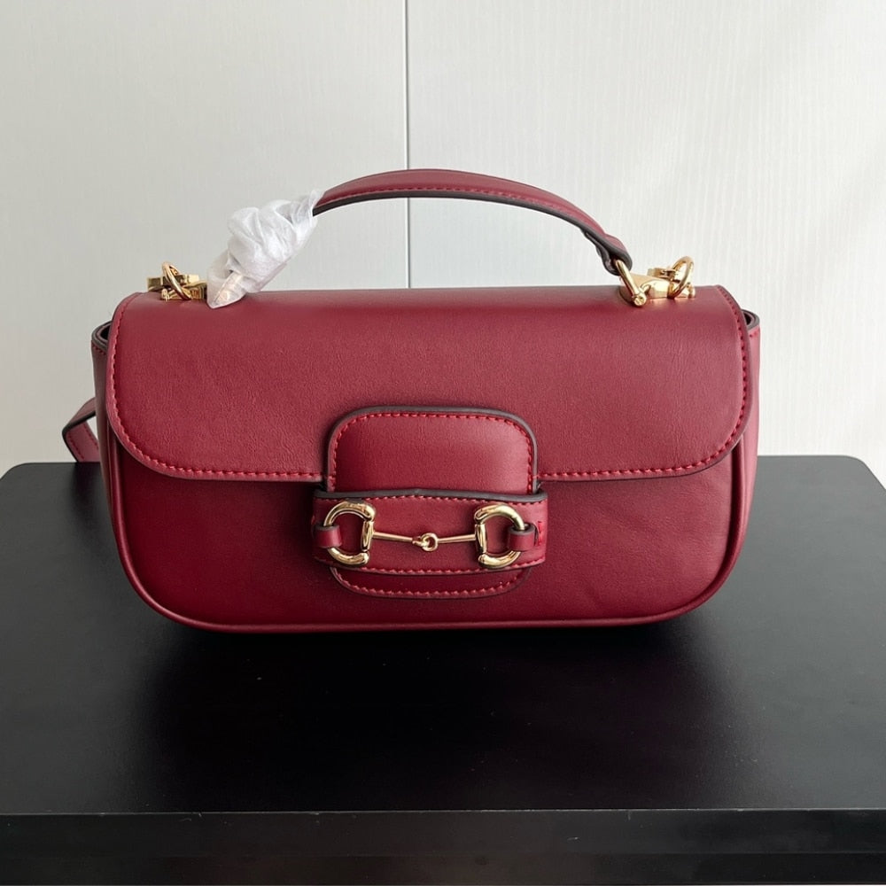 Horsebit 1955 Small Leather Top Handle Bag Rosso Ancora Red 22Cm ‎815206 Aaec2 6207 Horsebit 1955 Bag