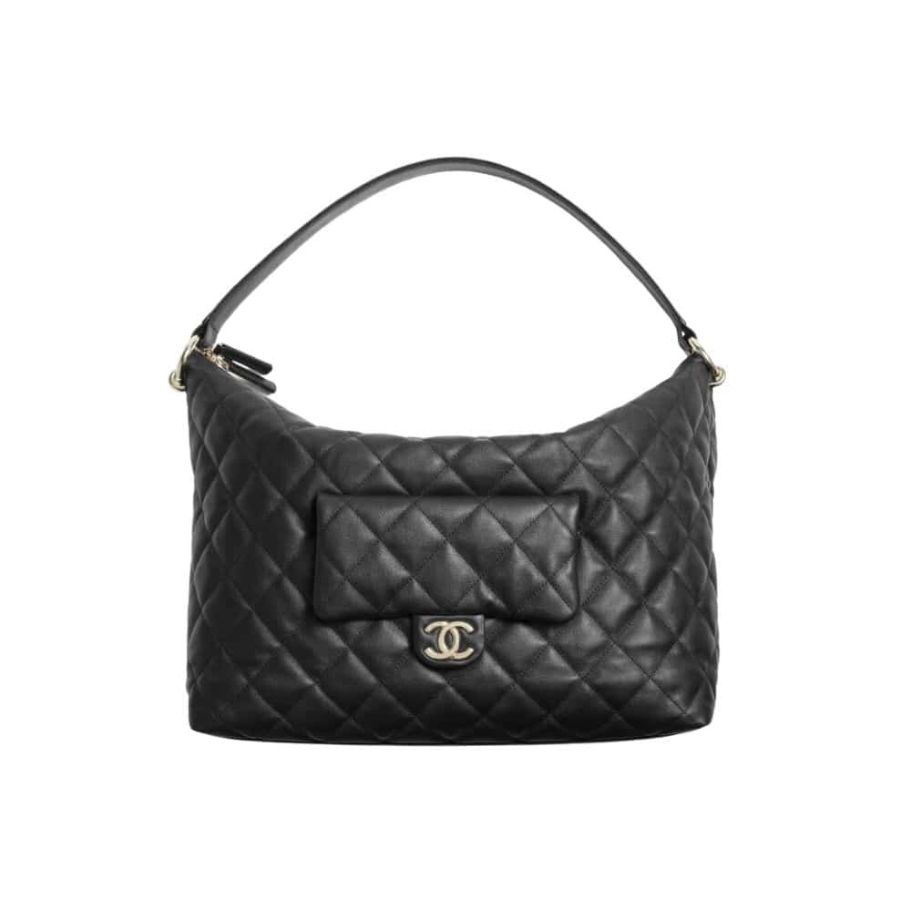 Classic Maxi Smooth Leather Hobo Bags Black 27cm AS4339 B13833 94305 Classic Bag