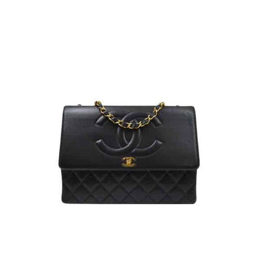 Timeless Maxi Smooth Leather Flap Bag Black 31cm 22 New Collection Bag Flap Bag