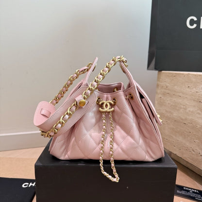 25 Mini Smooth Leather Handbag Pink 20cm 25 New Collection Bag