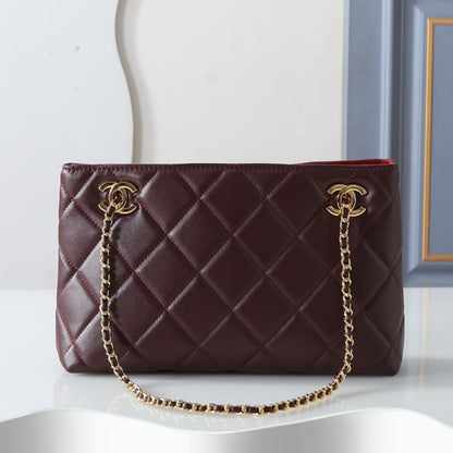Small Shopping Bag Quilted Leather Dark Burgundy 25cm AS6248 B24030 U8393 22 New Collection Bag Shopping Bag