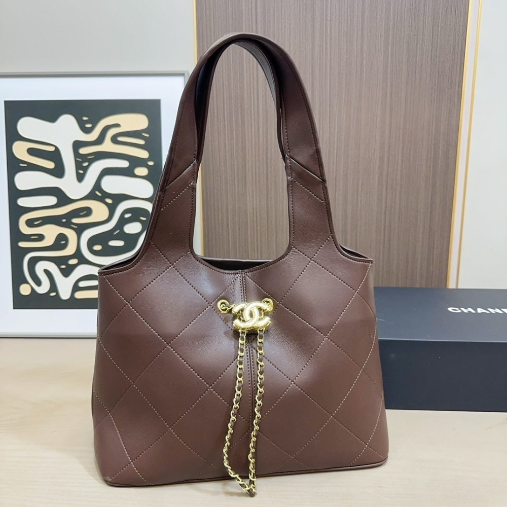 Shopping Bag Large Smooth Leather Tote Bag Brown 32cm 22 New Collection Bag Shopping Bag