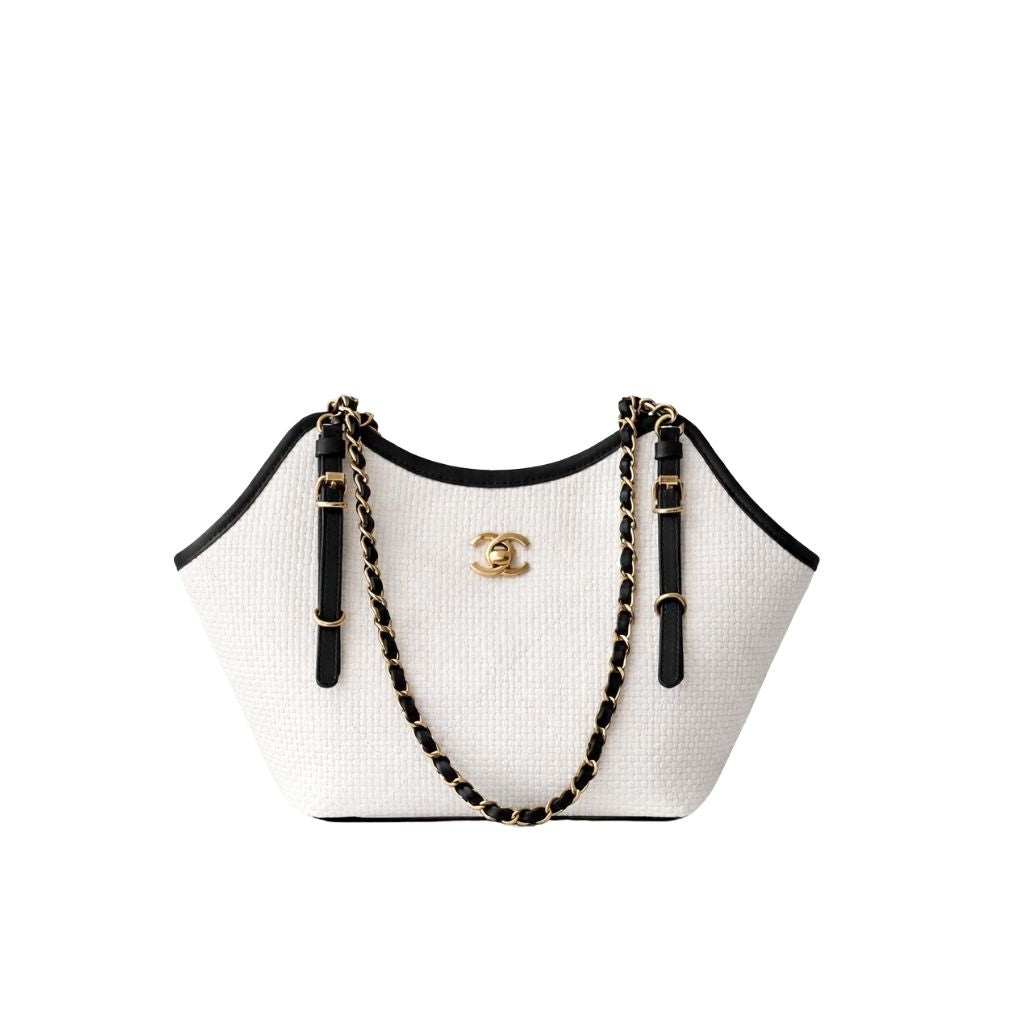 Shopping Bag Small Braided Raffia Tote Bag White Black 18Cm 22 New Collection Bag Shopping Bag