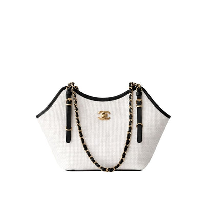 Shopping Bag Small Braided Raffia Tote Bag White Black 18Cm 22 New Collection Bag Shopping Bag
