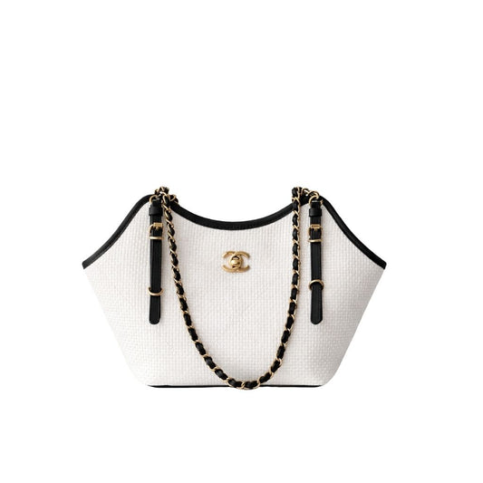 Shopping Bag Small Braided Raffia Tote Bag White Black 18Cm 22 New Collection Bag Shopping Bag
