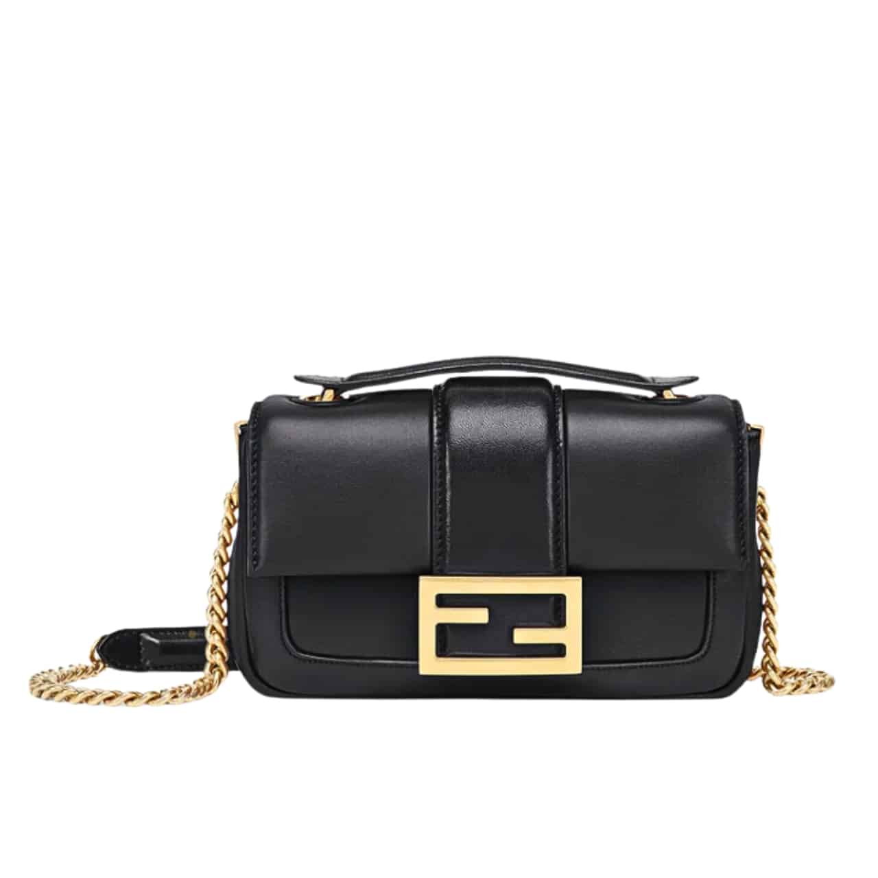 Baguette Mini Leather Chain Bag Black 19Cm 22 New Collection Bag Baguette Bag