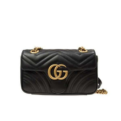 GG Marmont Mini Matelasse Leather Shoulder Bag Black 22Cm 446744 DTDIT 1000 MARMONT Bag
