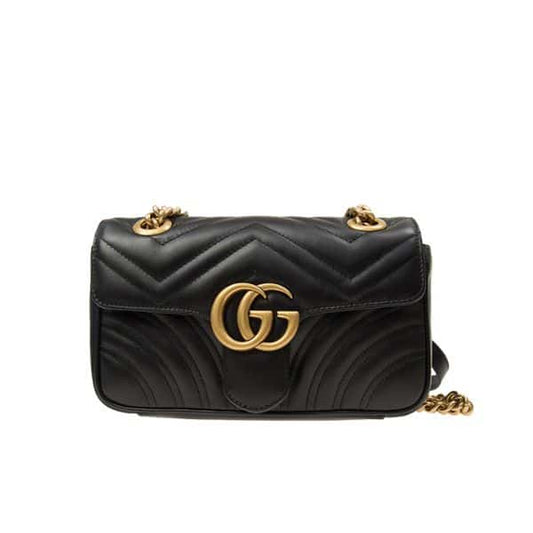 GG Marmont Mini Matelasse Leather Shoulder Bag Black 22Cm 446744 DTDIT 1000 MARMONT Bag