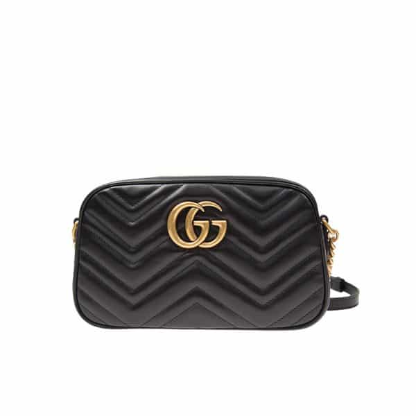 GG Marmont Small Matelasse Leather Shoulder Bag Black 24cm 447632 DTD1T 1000 MARMONT Bag