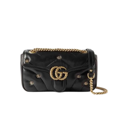 GG Marmont Mini Matelasse Leather Shoulder Bag Black 23Cm 443497 Aacpg 1000 MARMONT Bag