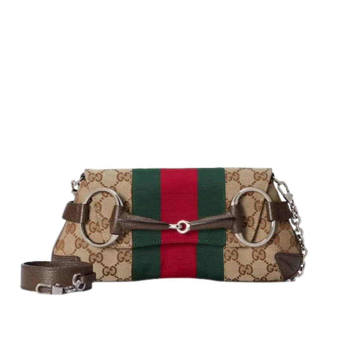 Horsebit Small GG Supreme Canvas Shoulder Bag Beige Ebony 29Cm 764339 FACM2 8747 Horsebit 1955 Bag