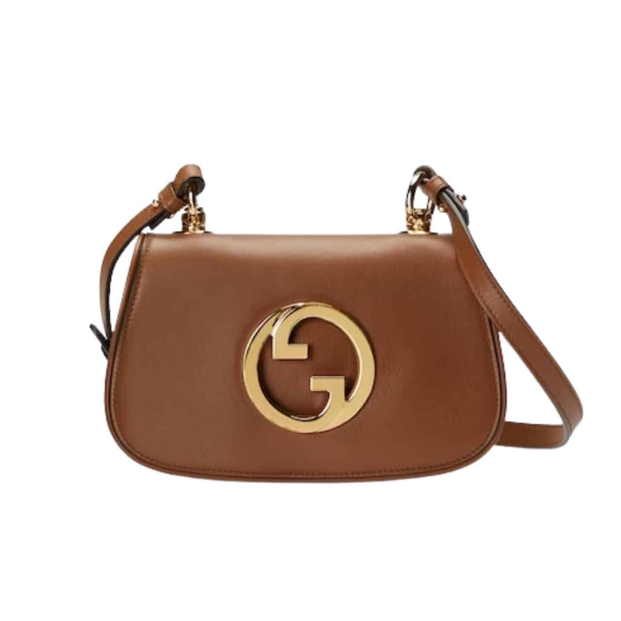 Blondie Mini Leather Shoulder Bag Brown 22Cm 698643 Uxxag 2671 Blondie Bag