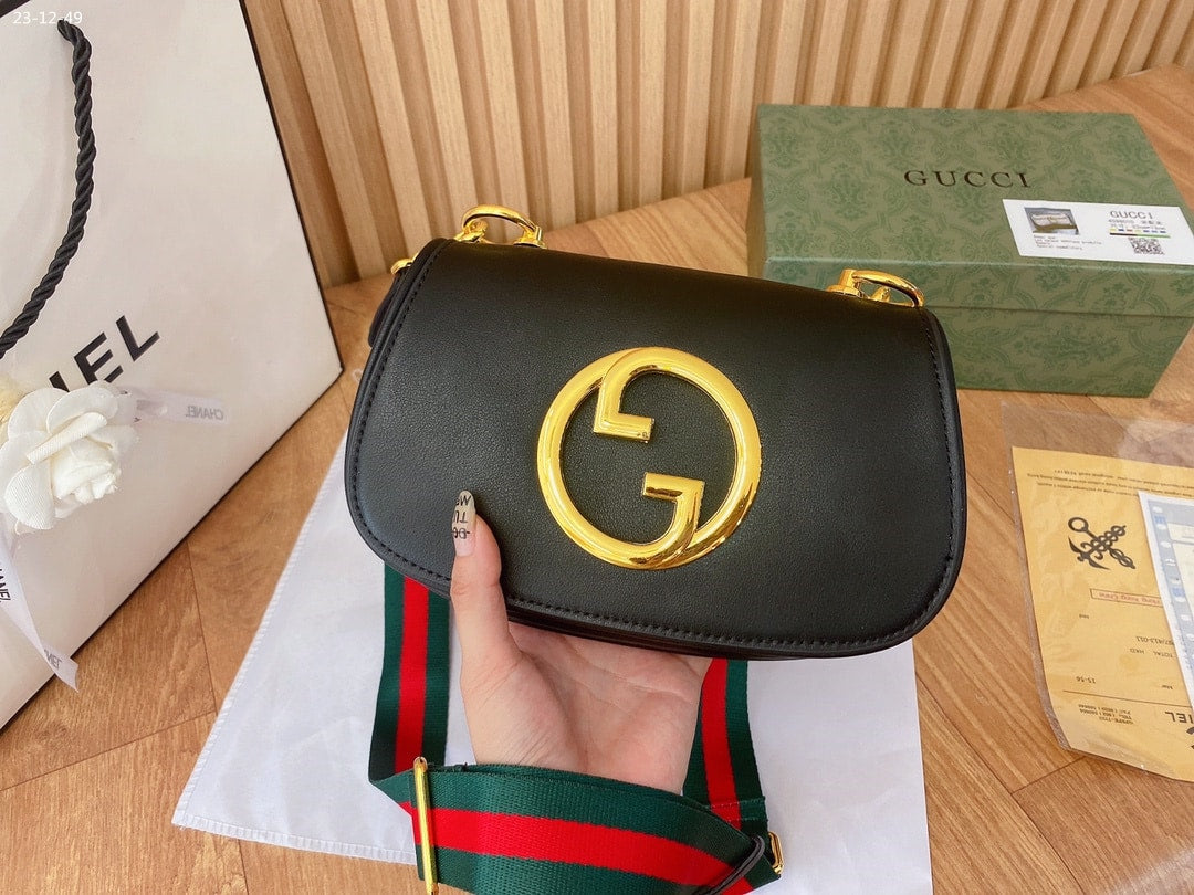 Blondie Mini Leather Shoulder Bag Black 22Cm 698643 Uxxag 1064 Blondie Bag