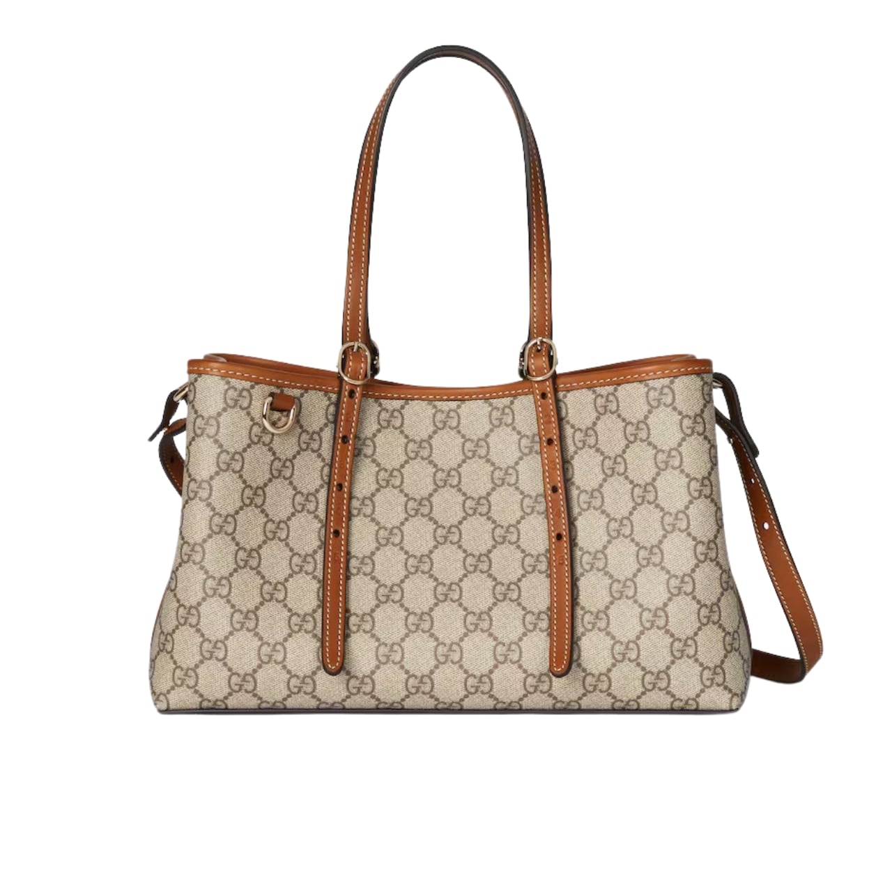 GG Emblem Small GG Supreme Canvas Tote Bag Beige And Brown 31Cm 815214 FAD6L 9758 Emblem Bag