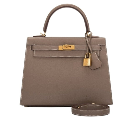 Kelly Epsom Gold-tone Hardware Handbag Etoupe CK18 28cm Kelly Bag