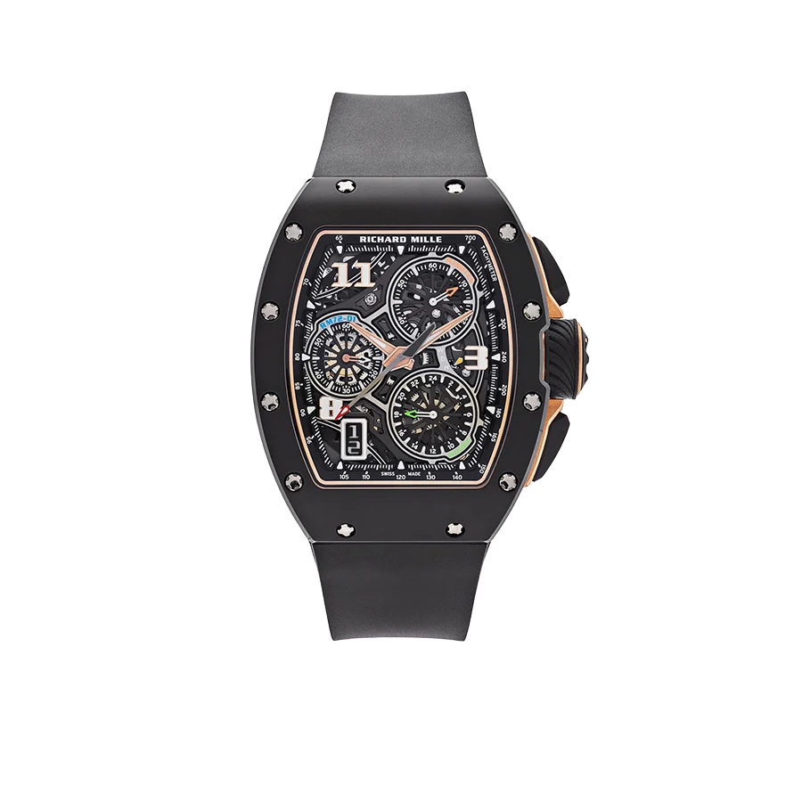 Black Ceramic Chronograph Skeleton Watch product image