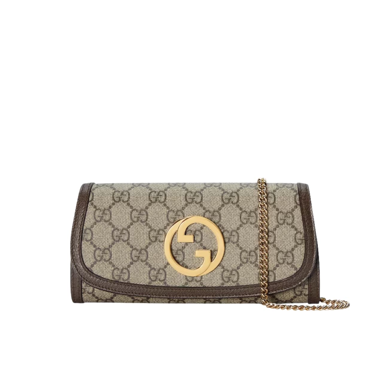 Blondie GG Supreme Canvas Chain Wallet Bag Beige Ebony 21Cm ‎‎725215 K9GSG 8358 Blondie Bag