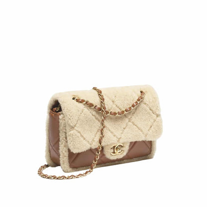 Teddy Bear Medium Fleece Flap Bags Beige And Brown 23cm AS5149 B18194 NZM48 22 New Collection Bag Flap Bag