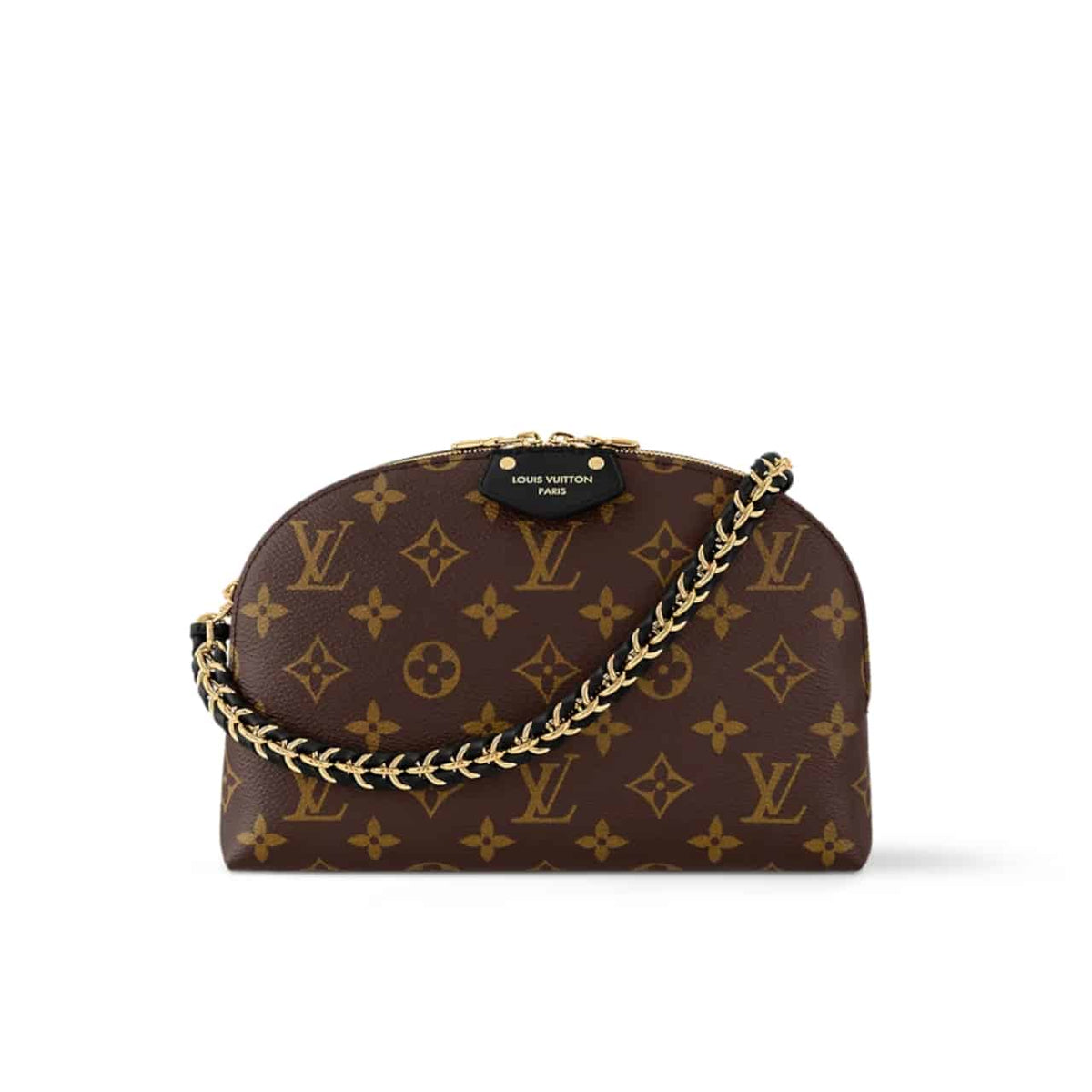 Be Alma Monogram Canvas Shoulder Bag Brown Black 20Cm M12996 ALMA Bag