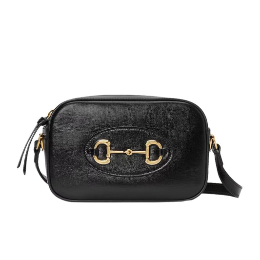 Horsebit 1955 Mini Leather Shoulder Bag Black 18Cm 760196 1Aaqd 1000 Horsebit 1955 Bag