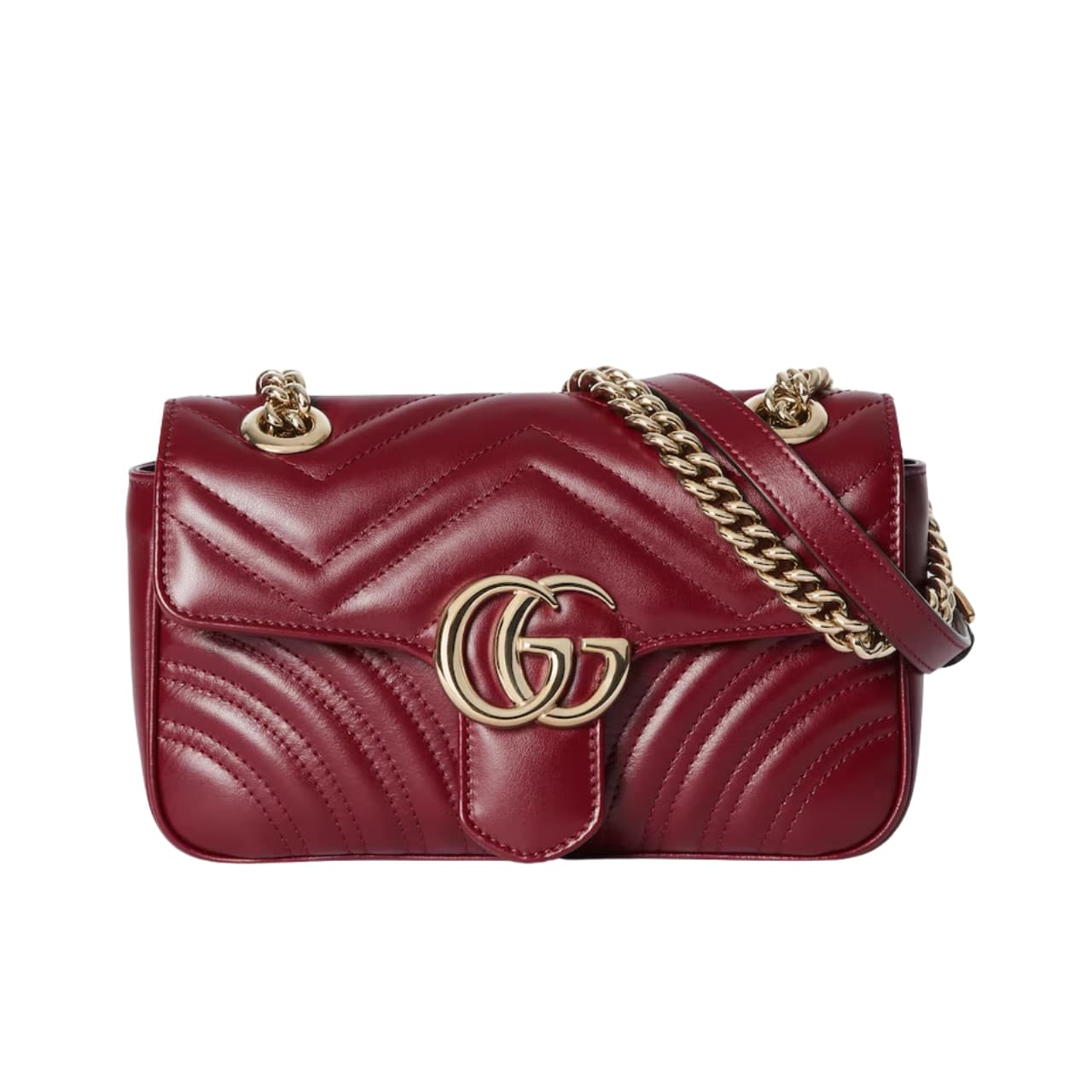 GG Marmont Mini Matelasse Leather Shoulder Bag Rosso Ancora 16cm 443497 Aadpj 6207 MARMONT Bag