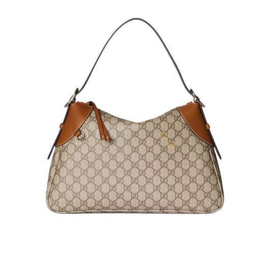 GG Emblem Small GG Monogram Shoulder Bag Beige And Brown 30Cm 815218 Faeaa 9762 Emblem Bag