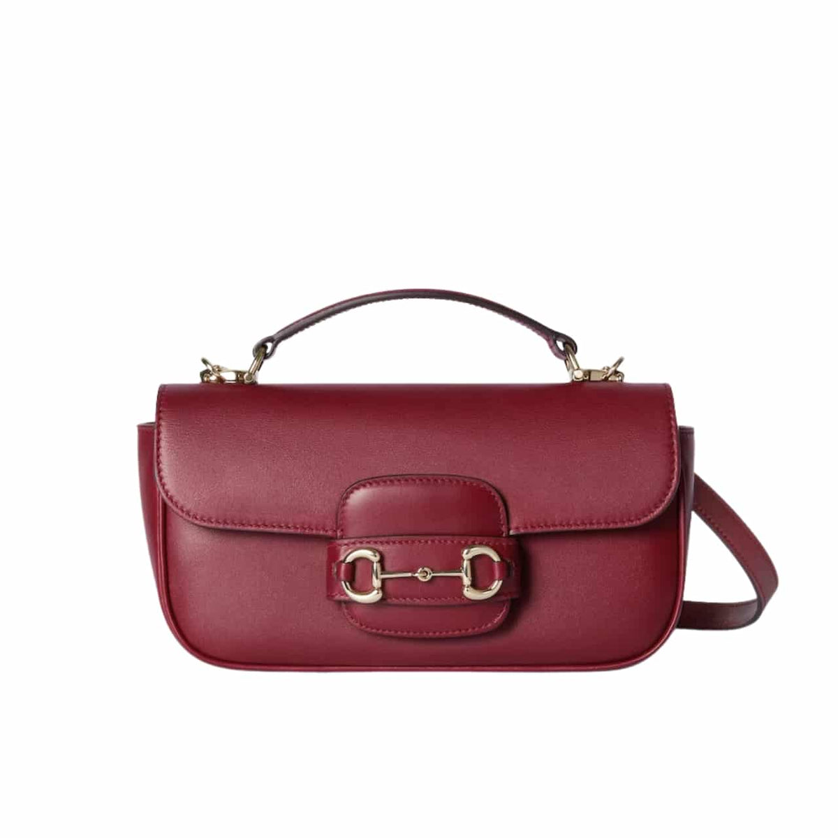 Horsebit 1955 Small Leather Top Handle Bag Rosso Ancora Red 22Cm ‎815206 Aaec2 6207 Horsebit 1955 Bag