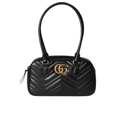 GG Marmont Small Matelasse Leather Top Handle Bag Black 25Cm 795199 Aabzb 1000 MARMONT Bag