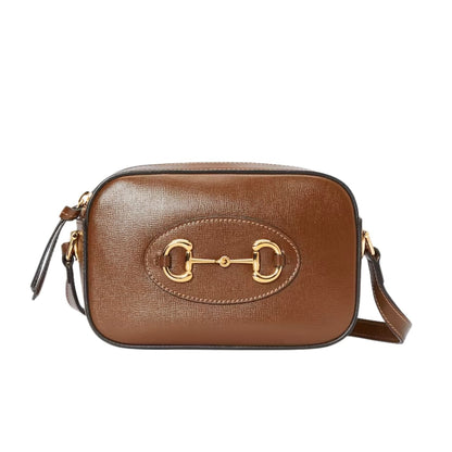 Horsebit 1955 Mini Leather Shoulder Bag Brown 18Cm‎ 760196 1Aaqd 2361 Horsebit 1955 Bag