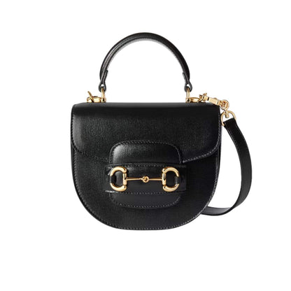 Horsebit 1955 Mini Leather Top Handle Bag Black ‎15Cm 781387 1Aaqd 1000 Horsebit 1955 Bag