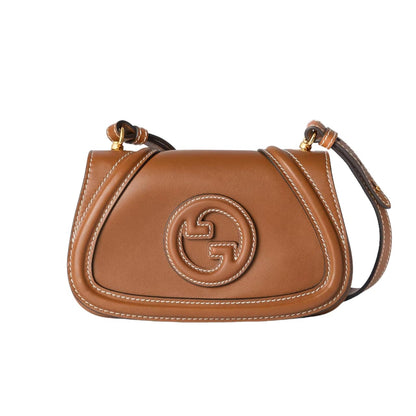 Blondie Mini Leather Shoulder Bag Brown 22Cm 815700 AAEC2 2718 Blondie Bag